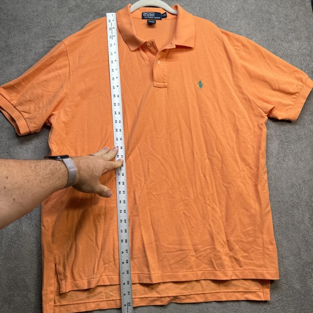 Polo Ralph Lauren‎ Men's Orange Classic Fit Mesh Cotton Polo Shirt XXL